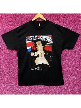 Sex Pistols Anarchy in the UK Sid Vicious Punk Rock Band T-Shirt XL